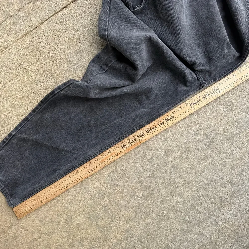 Vintage 90s Levi's 560 Black Jeans 40x30 Orange Tab Loose Fit Tapered Leg